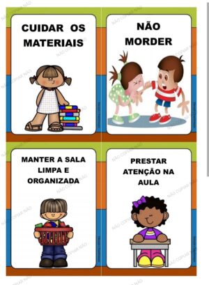 Fixas/Cards Combinados Educação Infantil - CleoMoretti