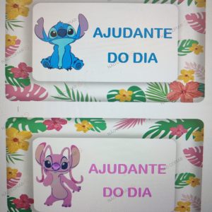 Stitch e Àngel, Crachá de Ajudante do Dia - ARQUIVO